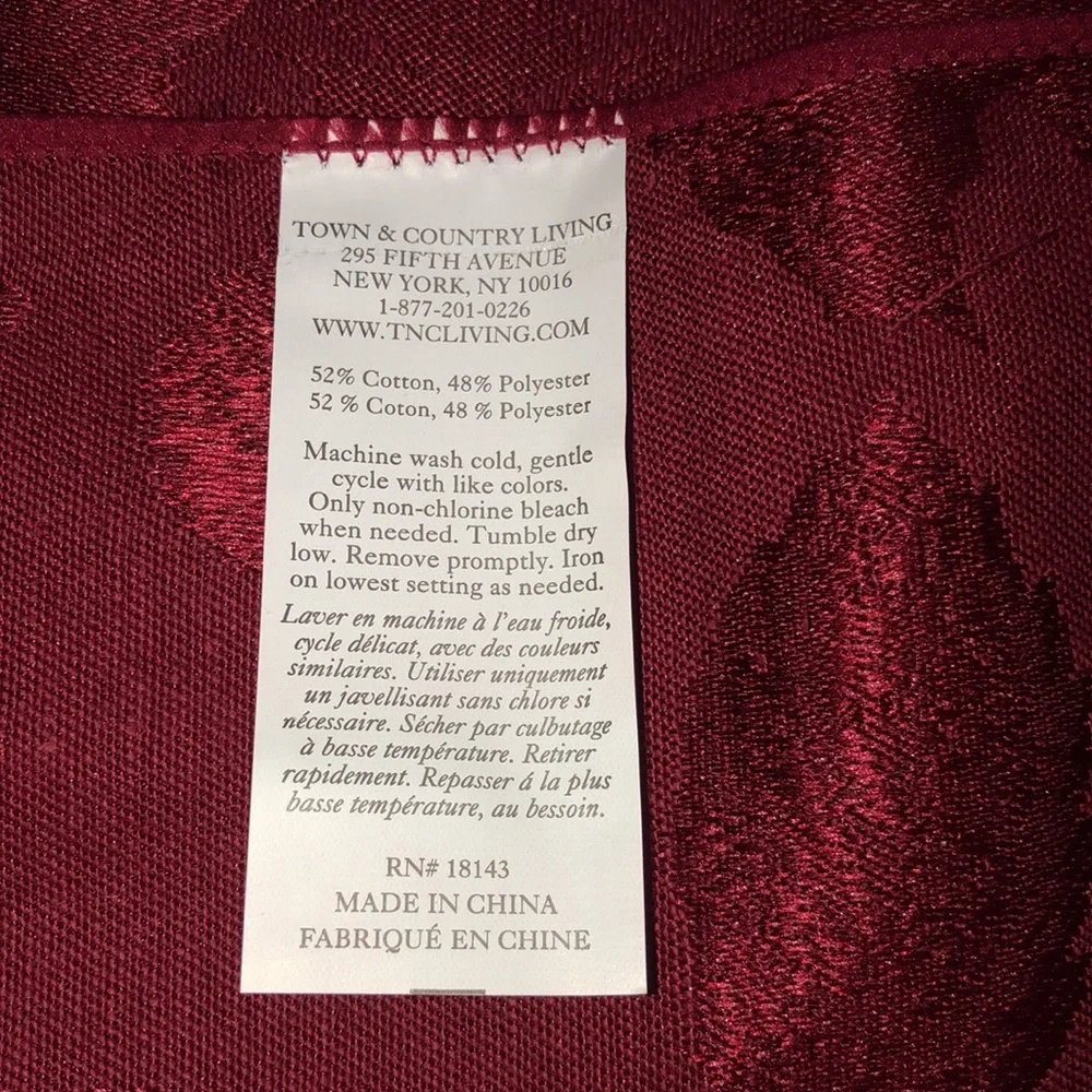 Dasmask Harvest Autumn Gatherings‎ Thanksgiving Napkins Set (4) Burgundy Red